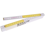 Miara składana drewniania 2m biało-żółta STALCO PERFECT S-65402