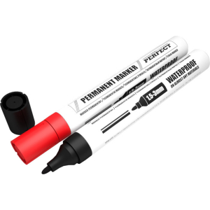 Marker permanentny 1,5-3mm czerwony (10szt.) STALCO PERFECT S-76023