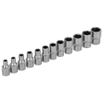 Zestaw nasadek 1/4” na listwie 12 el.
