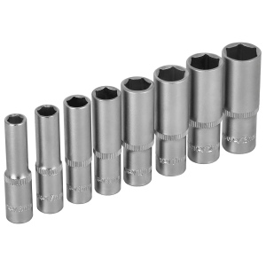 Zestaw nasadek głębokich 1/4” na listwie 8 szt.