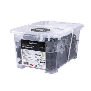 Zestaw system No 1 klips/klin do fugi 2mm opakowanie box 100/100szt. STALCO PERFECT S-75204
