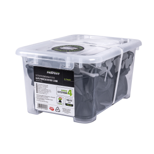 Zestaw system No 4 klips/pokrętło do fugi 1,5mm opakowanie box 100/50szt. STALCO PERFECT S-75251