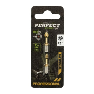 Końcówka bit 1/4” - blister PZ3x25mm Titanium (2szt) STALCO PERFECT S-66402