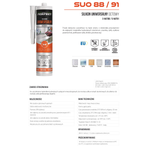 Silikon uniwersalny biały 280ml STALCO PERFECT S-64791
