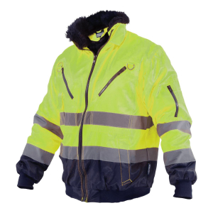 Kurtka ocieplana ostrzegawcza męska PILOT HI-VIS żółty M STALCO S-44084