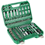Zestaw kluczy nasadowych 110 elem BMC 1/2˝, 1/4˝, grzechotka 90 zębów STALCO S011100110