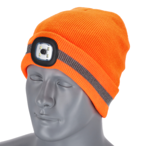 Czapka zimowa z latarką RAY FLUO