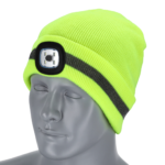 Czapka zimowa z latarką RAY FLUO żółty 54-60 ONE SIZE STALCO S091491037