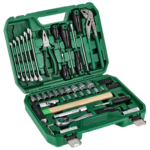 Zestaw multinarzędziowy 1/2”+1/4” 55 elem grzechotka 90t opakowanie bmc STALCO S011100055