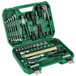 Zestaw multinarzędziowy 1/2”+1/4” 55 elem grzechotka 90t opakowanie bmc STALCO S011100055