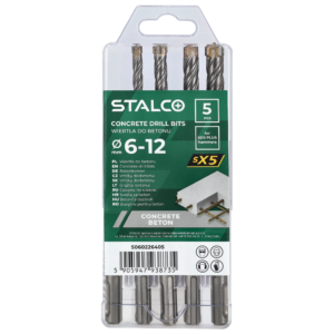 Wiertła do betonu SX5 6,0-12,0 mm 5elem. STALCO S060226405