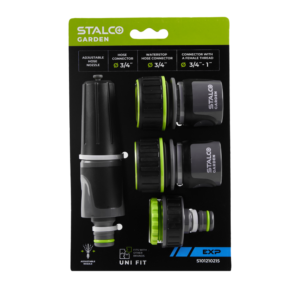 Zestaw 4-elementowy z dyszą zraszającą 3/4″ EXP STALCO GARDEN S101210215