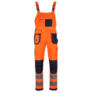 Spodnie ogrodniczki ostrzegawcze BASIC NEON LINE pomarańczowy L STALCO S-51686