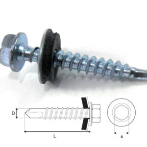 Wkręt farmerski FD-4,8x35 RAL 8011 (250/1/12) STALCO FD48358011