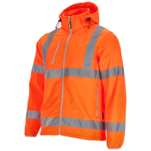 Kurtka softshell ostrzegawcza męska NEON pomarańczowy L STALCO S-44045