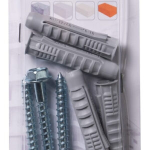 Kołek rozporowy uniwersalny z wkrętem łęb sześciok. BRXK-10/6.0X80 nylon blister (5) 1/16 STALCO PERFECT BRXK1060080