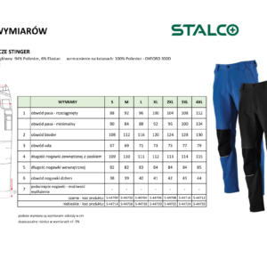 Spodnie robocze STINGER ciemny beżowy 2XL STALCO S090144740