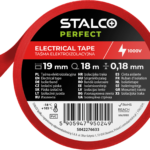 Taśma izolacyjna PVC 0,18mm x 19mm x 18m czerwony (10) STALCO PERFECT S042276633