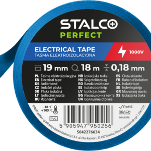 Taśma izolacyjna PVC 0,18mm x 19mm x 18m niebieski (10) STALCO PERFECT S042276634