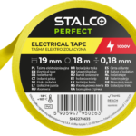 Taśma izolacyjna PVC 0,18mm x 19mm x 18m żółty (10) STALCO PERFECT S042276635