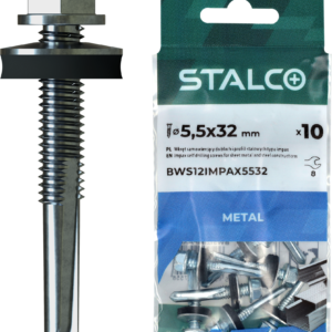 Wkręt samowiercący do stali 12mm IMPAX (klucz: 8) 5,5x50mm bag (5) 1/12/72 STALCO BWS12IMPAX5550