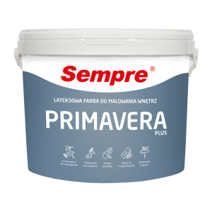 SEMPRE PRIMAVERA PLUS BIAŁA FARBA LATEX ODPORNA NA SZOROWANIE 10L